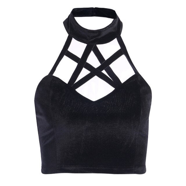 Gothic Pentagram Hollow Out Tank Top