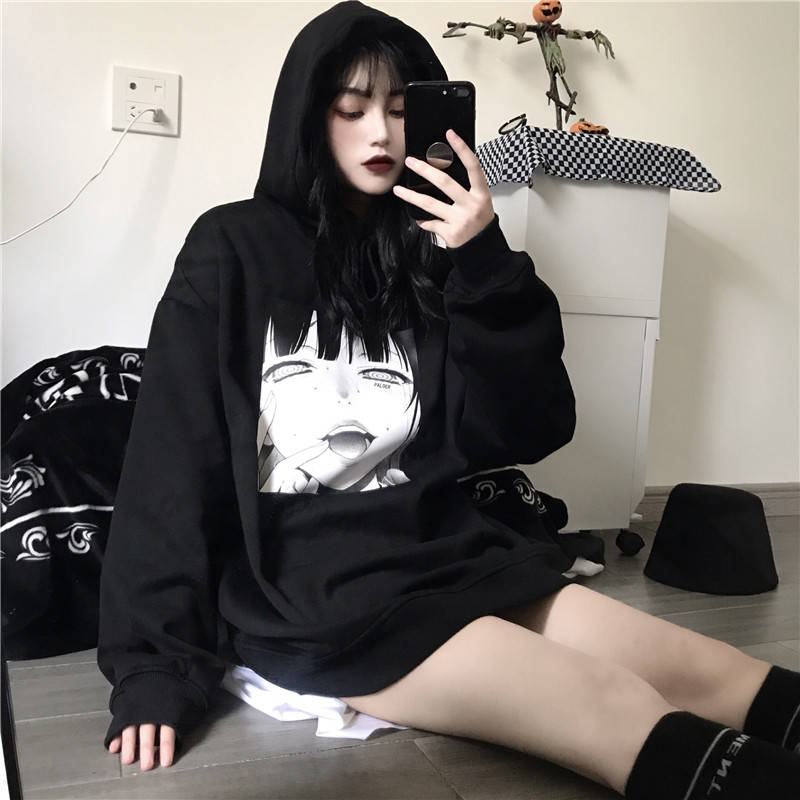 Gothic oversized outlet hoodie