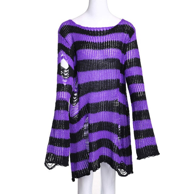 NKNIT striped sponge knit - ポロシャツ