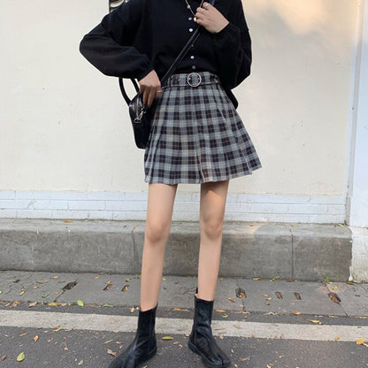 Gothic Grunge Schoolgirl Plaid Mini Skirt