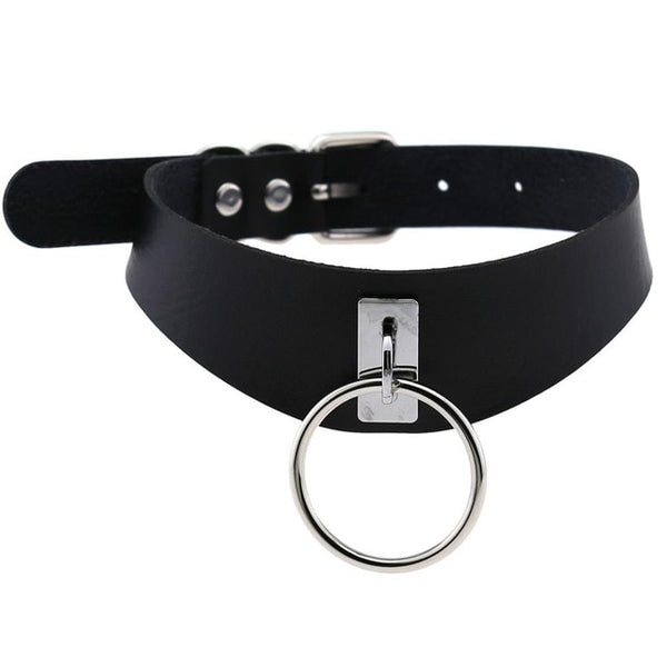 Gothic O-Ring Collar Choker Necklace