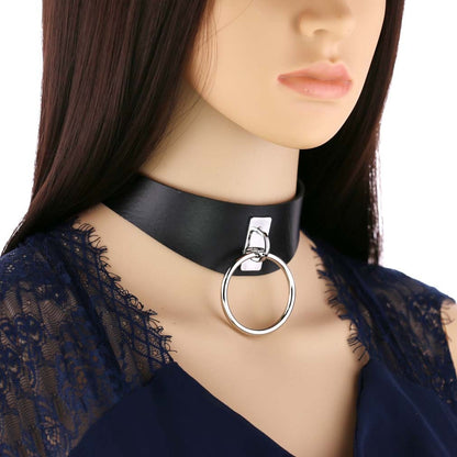 Gothic O-Ring Collar Choker Necklace
