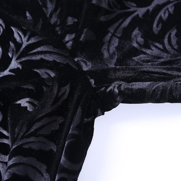 Gothic Victorian Print High Waist Flared Pants