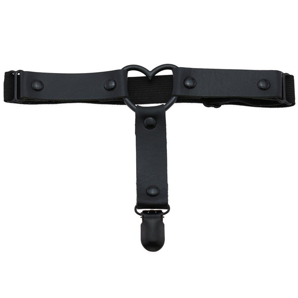 Gothic Grunge Black Heart Leg Thigh Harness