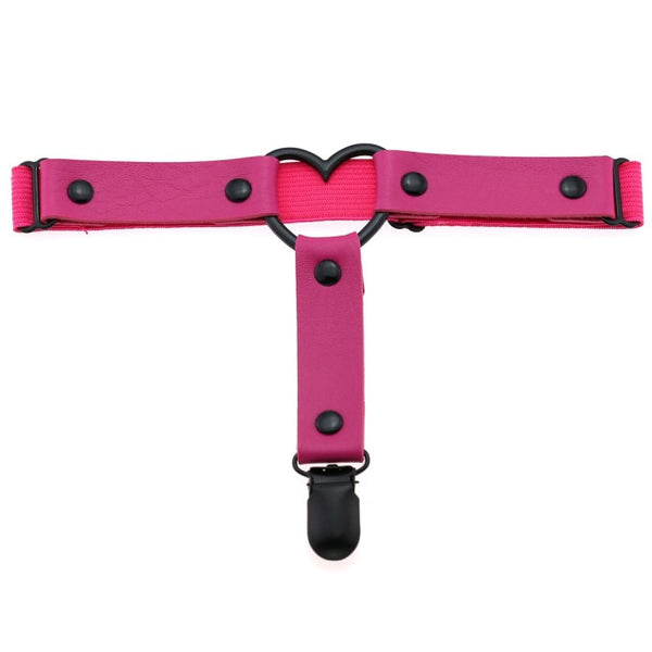 Gothic Grunge Black Heart Leg Thigh Harness