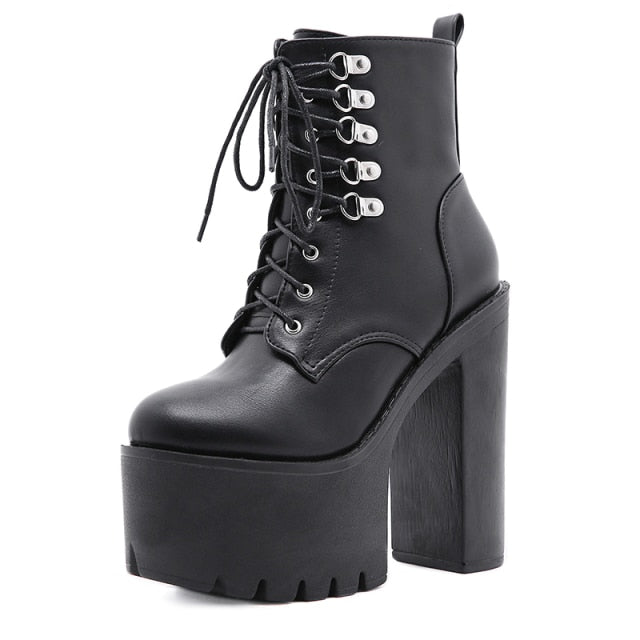 Dropship Women Ankle Boots Gothic Platform Punk Winter Martin Black High  Heels Demonias Sexy Ladies Shoes Plus Size965 to Sell Online at a Lower  Price | Doba