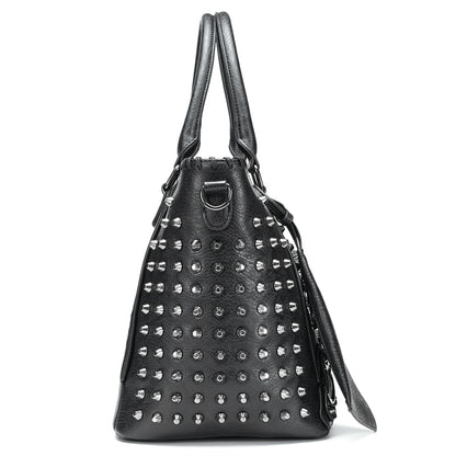 Gothic Skull Studded Rivets Tote Bag