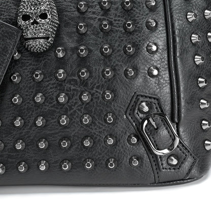 Gothic Skull Studded Rivets Tote Bag