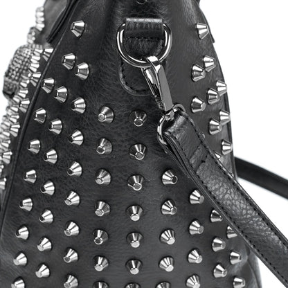 Gothic Skull Studded Rivets Tote Bag