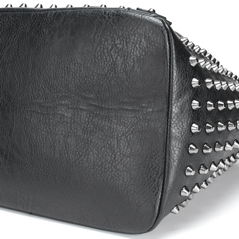 Gothic Skull Studded Rivets Tote Bag