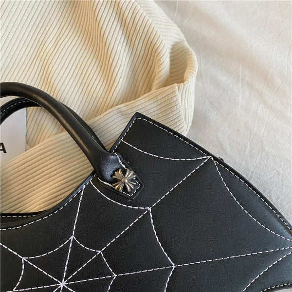 Gothic Spider Web Crossbody Hand Bag