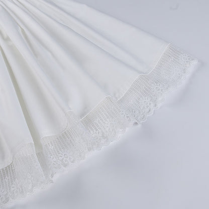Gothic Vintage Corset Waist Lace Trim Long Sleeve Mini Dress (available in 2 colors)
