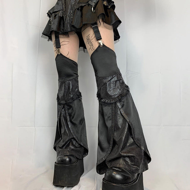 Gothic Y2K Harajuku Mini Skirt Pants Patchwork 2pc Set