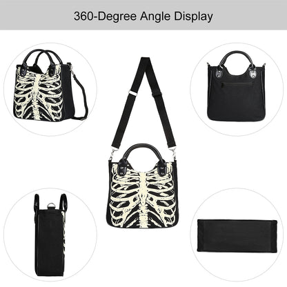 Gothic Skeleton Bones Shoulder Bag Handbag