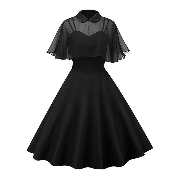 Gothic Vintage Cape Dress