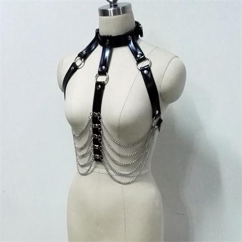 Gothic Body Chain Choker Harness Belt Set