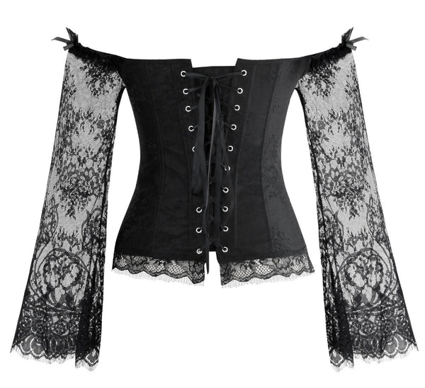 Romantic Gothic Off Shoulder Lace Corset