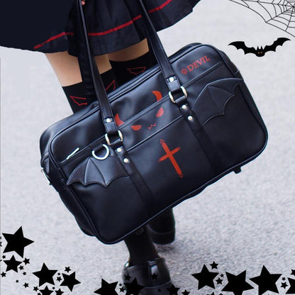 Gothic Harajuku Little Devil Wings School Bag