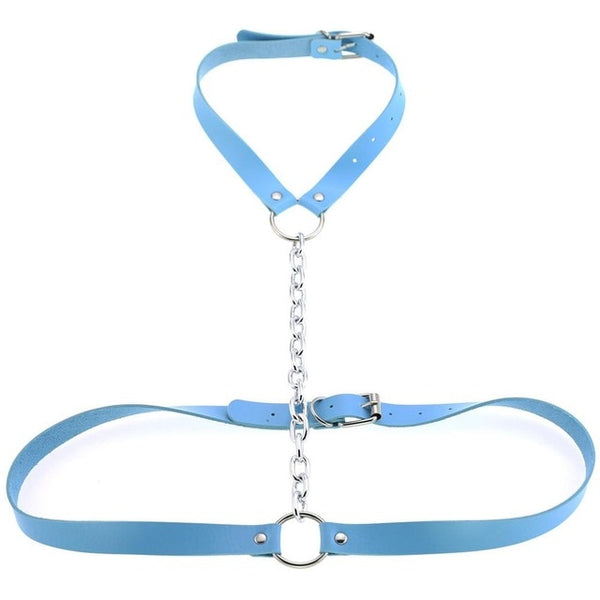Gothic Chain Front Strap Body Harness