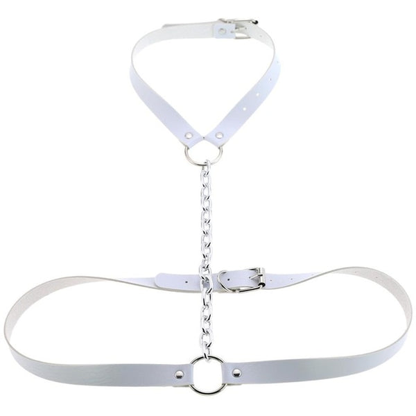 Gothic Chain Front Strap Body Harness
