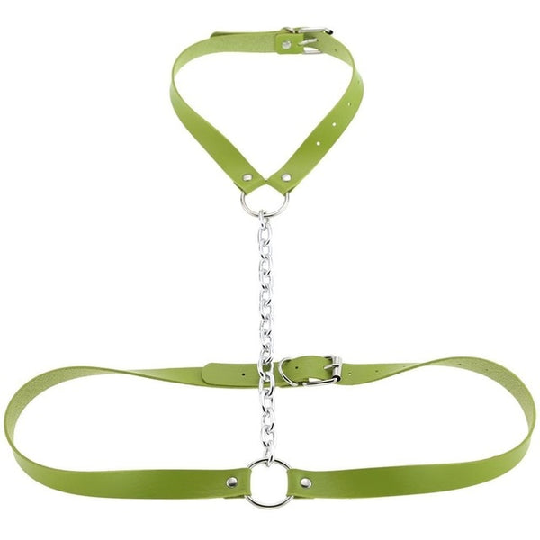 Gothic Chain Front Strap Body Harness